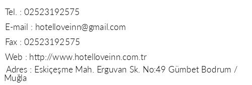 Hotel Love nn telefon numaralar, faks, e-mail, posta adresi ve iletiim bilgileri